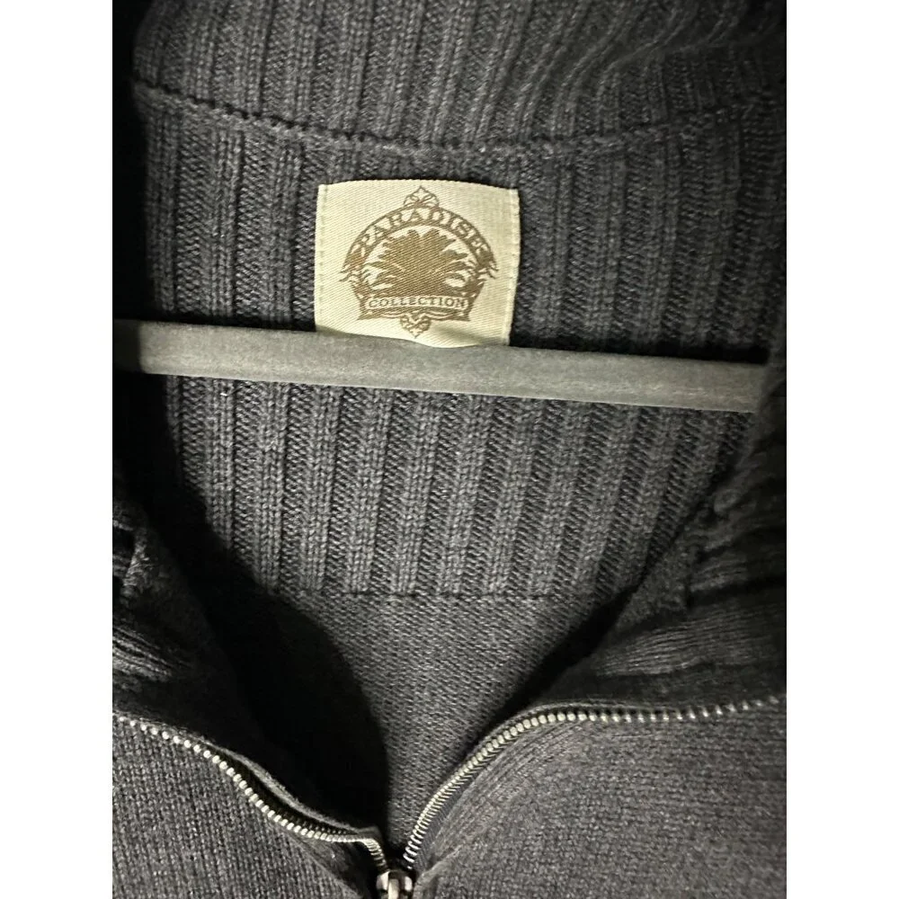 Paradise Collection Men’s XL Gray Cotton Sweater Classic Preppy Pullover office